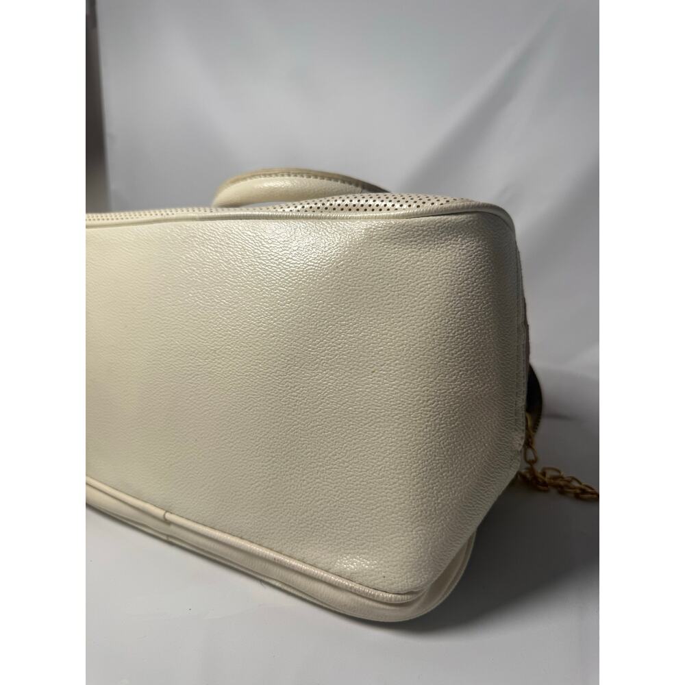 Juicy Couture Y2K Velour Bowler Satchel Bag Brown Cream Gold Womens Shoulder - Picture 14 of 16